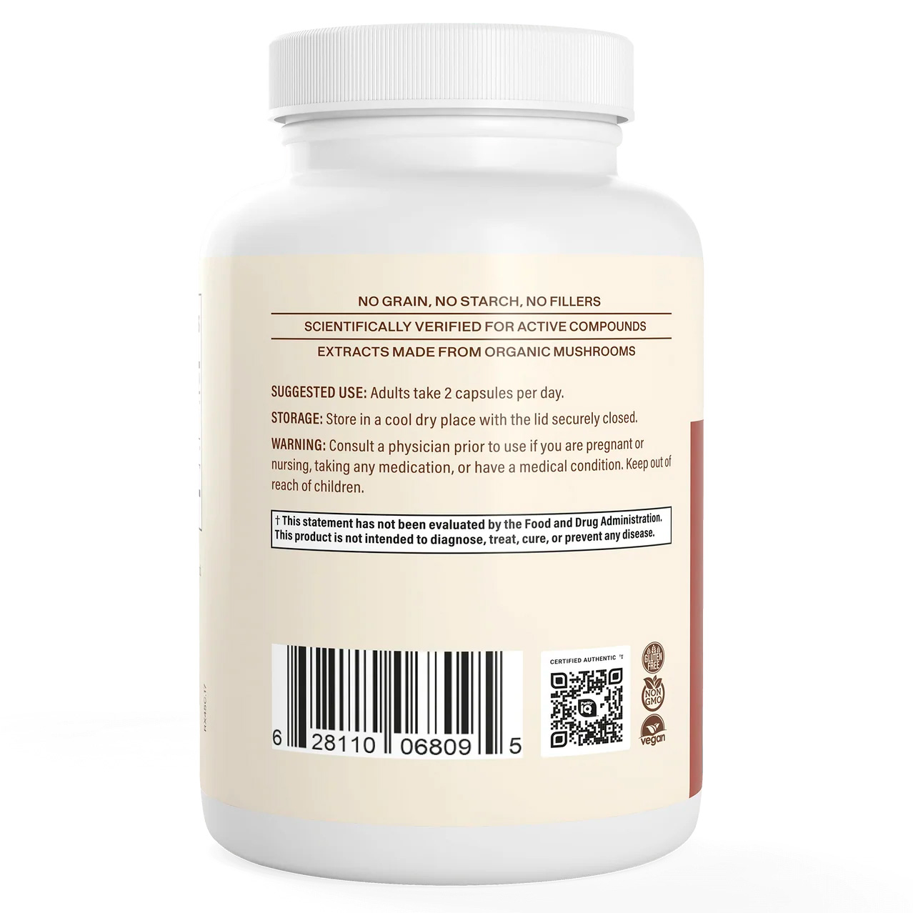 Real Mushrooms, Reishi Extract Longevity, 1000 mg, 90 Caps
