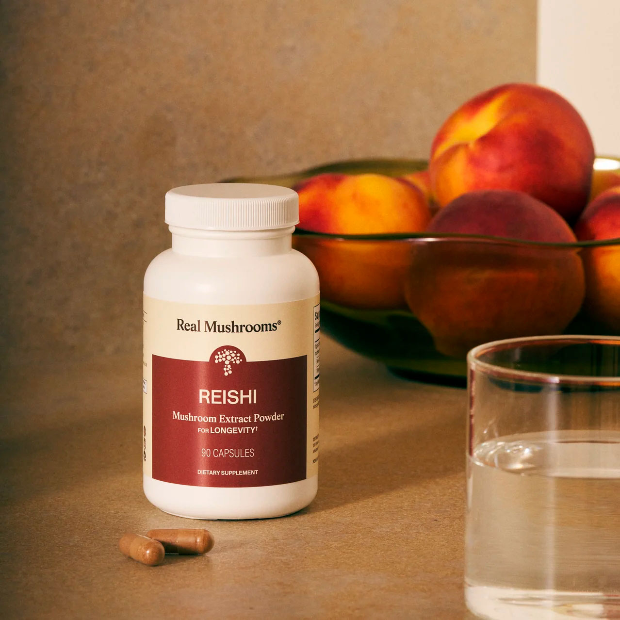 Real Mushrooms, Reishi Extract Longevity, 1000 mg, 90 Caps