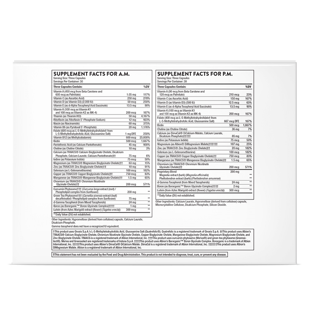 Thorne, Multi-Vitamin Elite A.M. & P.M. NSF Certified for Sport, 2 x 90 Caps