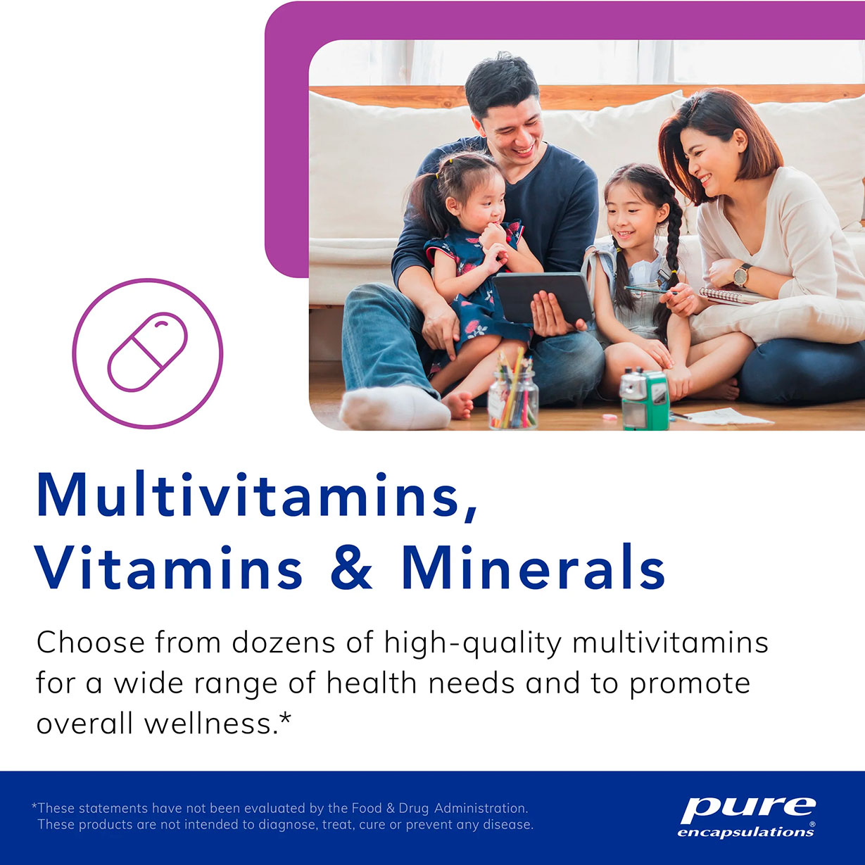 Pure Encapsulations, O.N.E. Multivitamin, 60 Caps