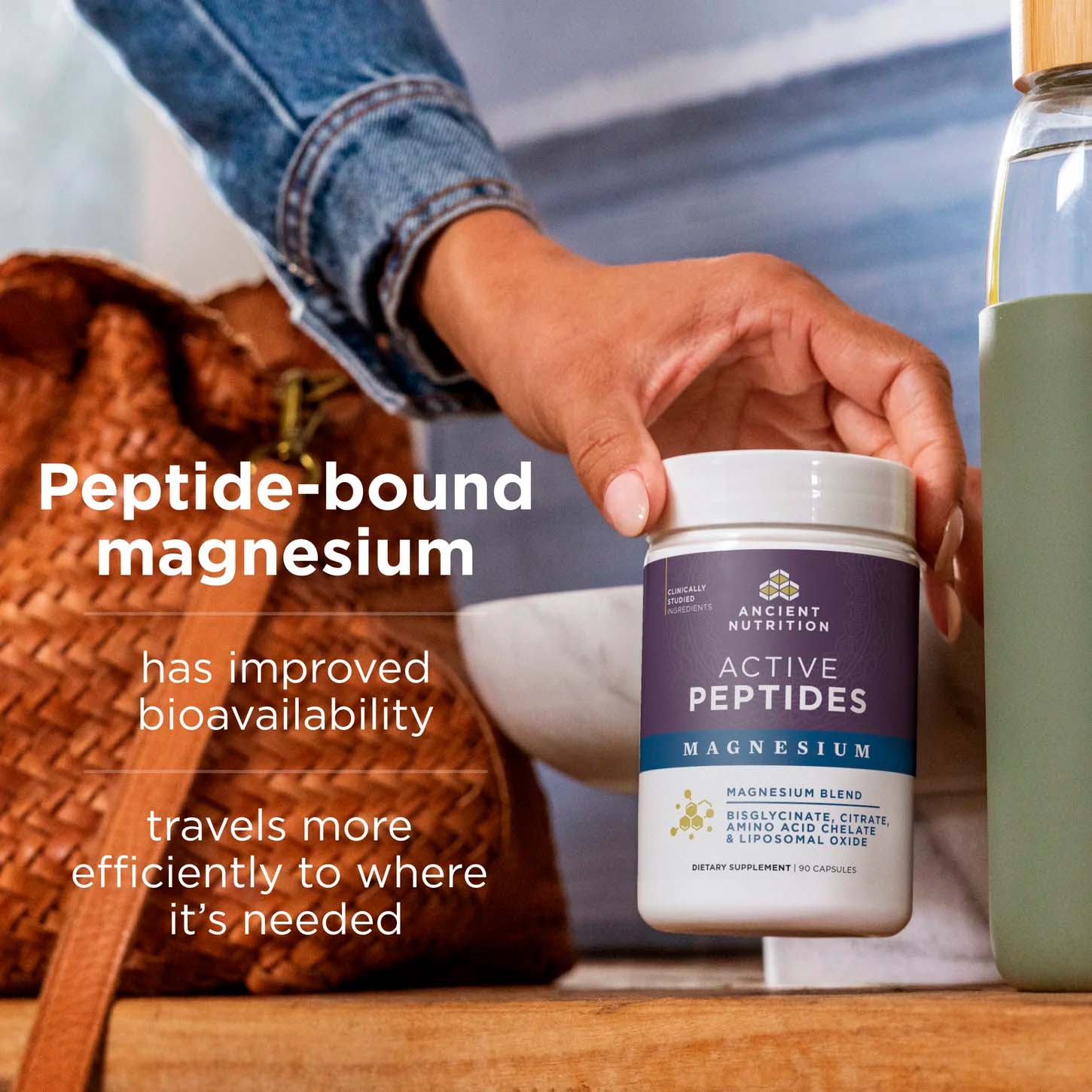 Ancient Nutrition, Active Peptides Magnesium Complex, 90 Caps