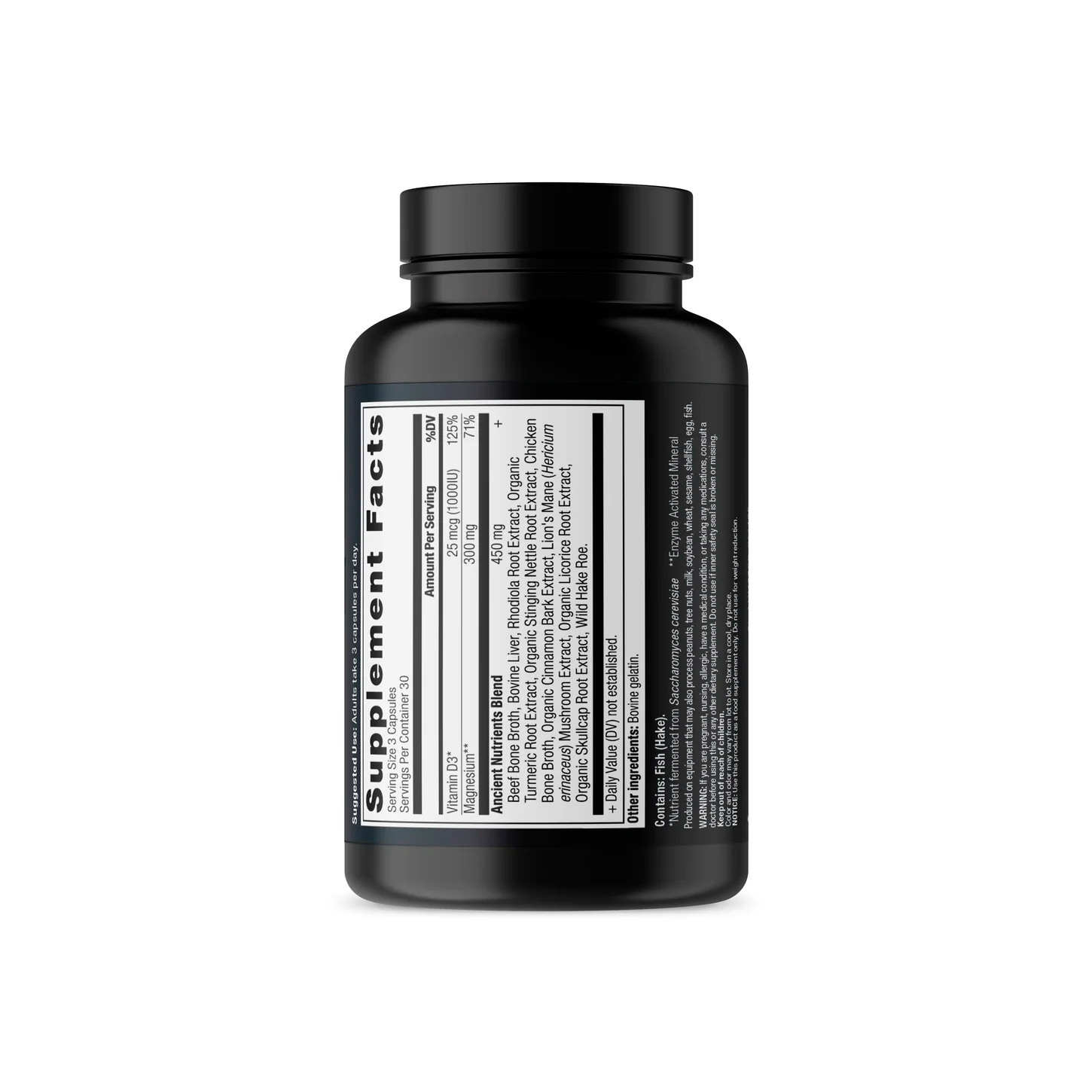 Ancient Nutrition, Ancient Nutrients Magnesium + Vitamin D, 300 mg, 25 mcg (1000 IU), 90 Caps