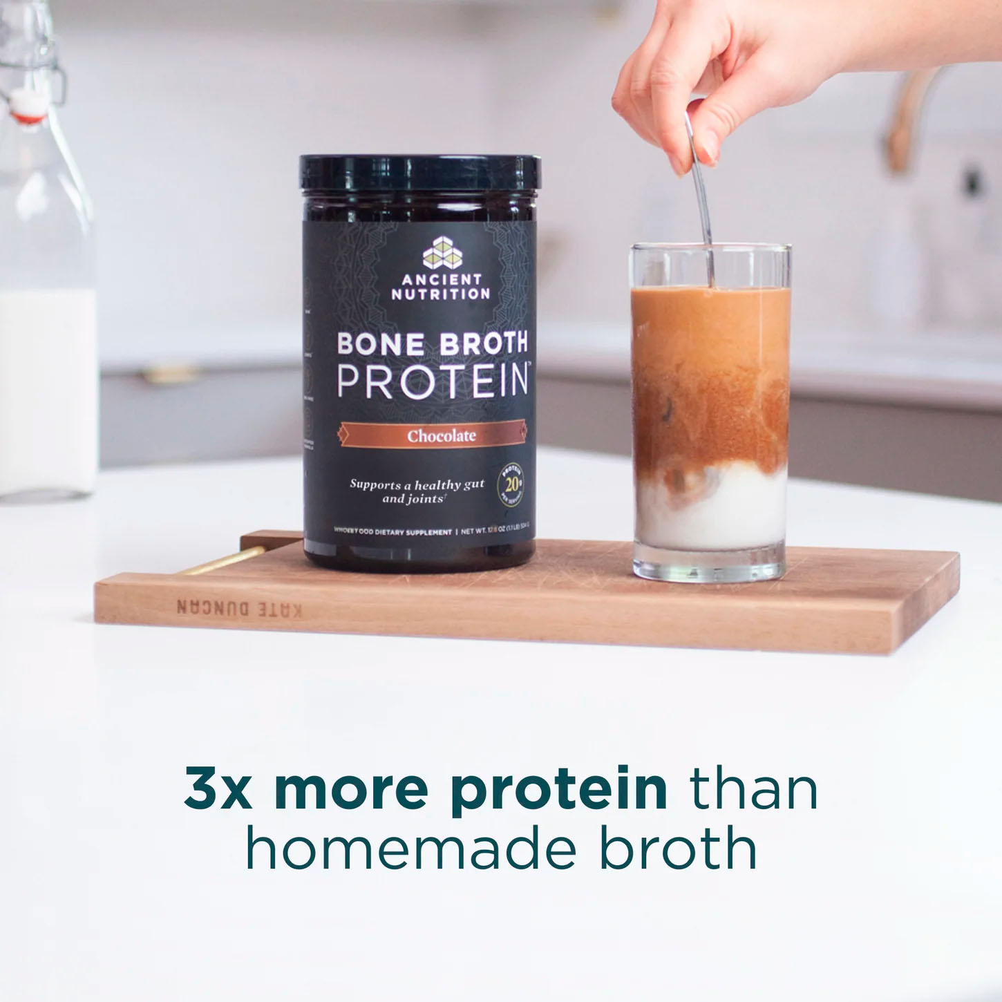 Ancient Nutrition, Bone Broth Protein, Chocolate, 20 g, 1.1 lb