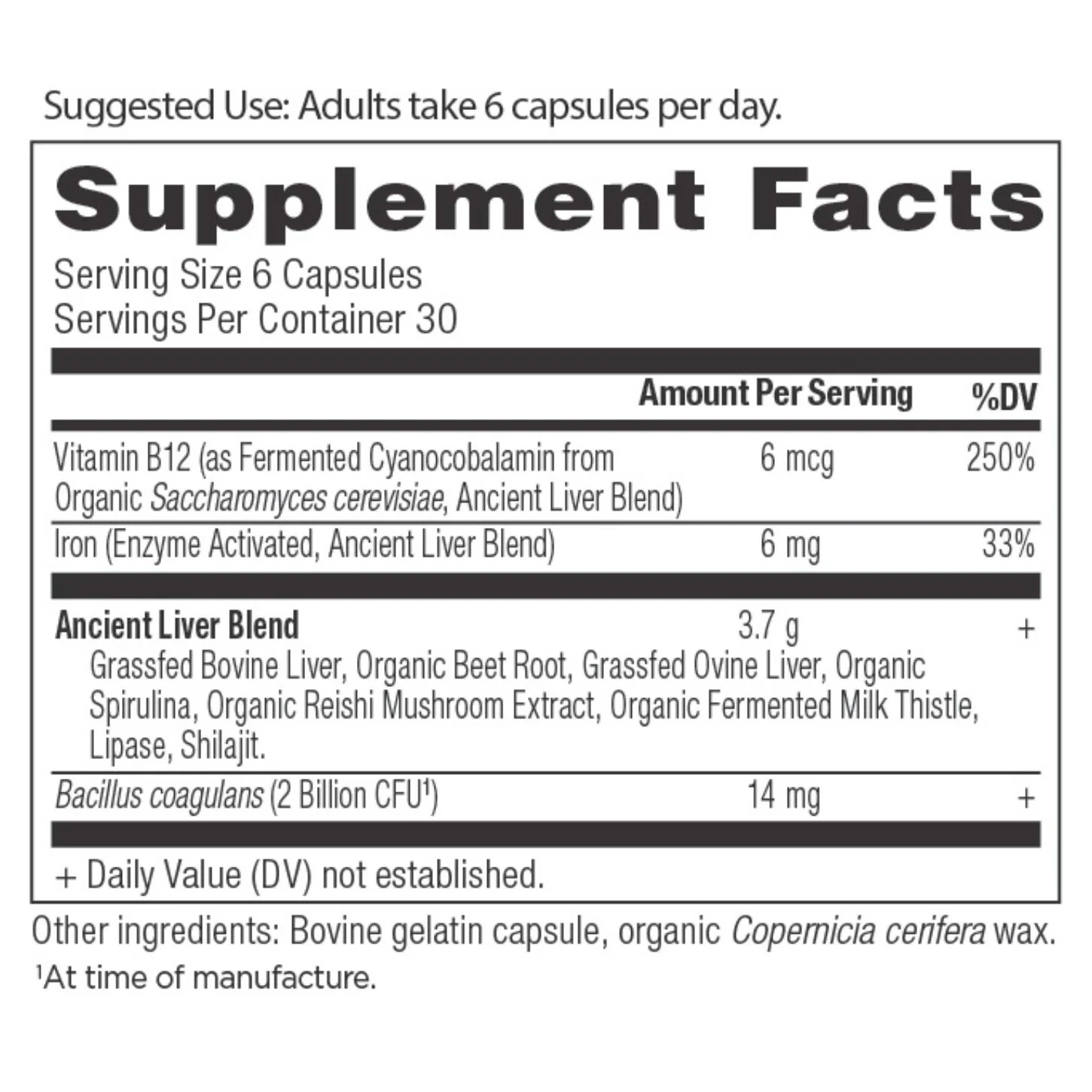 Ancient Nutrition, Grass-Fed Liver, 180 Caps