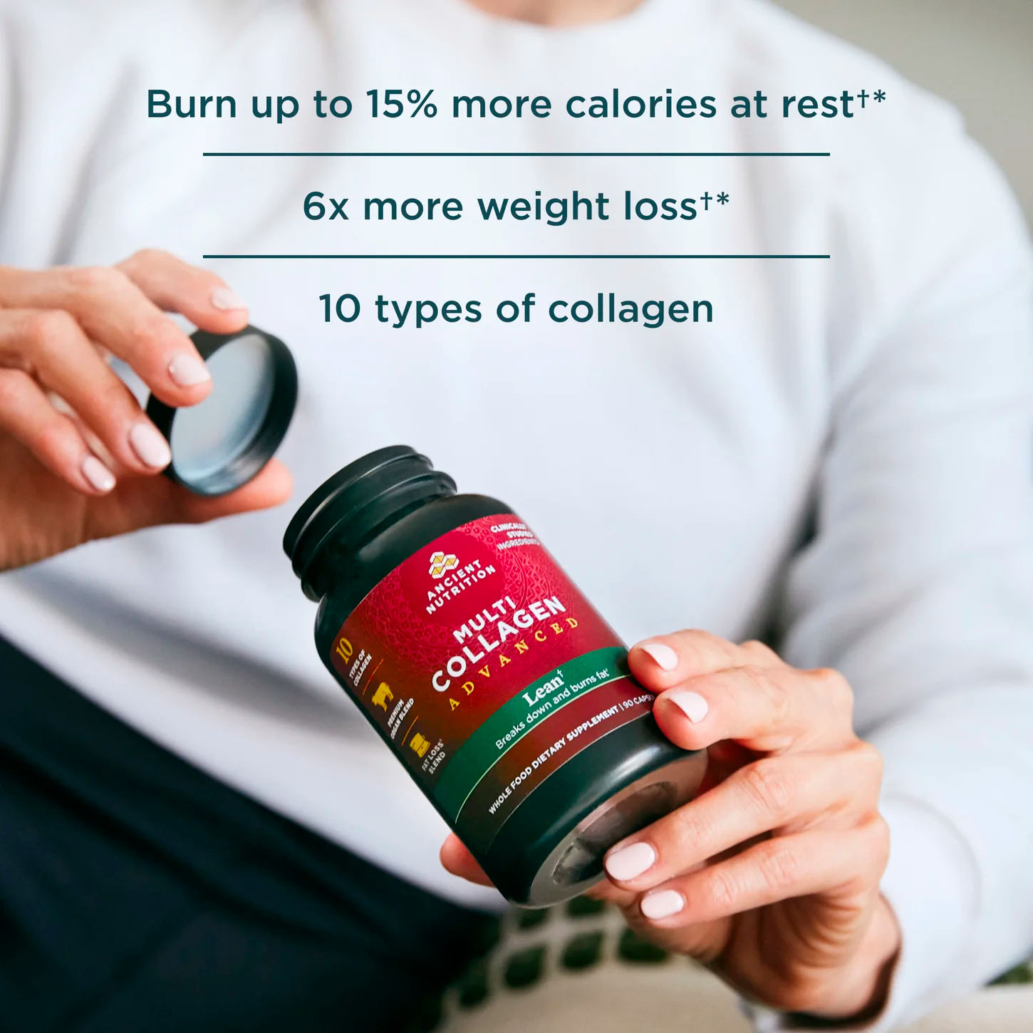 Ancient Nutrition, Multi Collagen Advanced Lean, 90 Caps