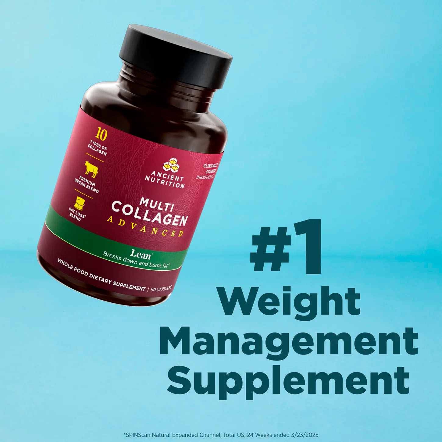Ancient Nutrition, Multi Collagen Advanced Lean, 90 Caps