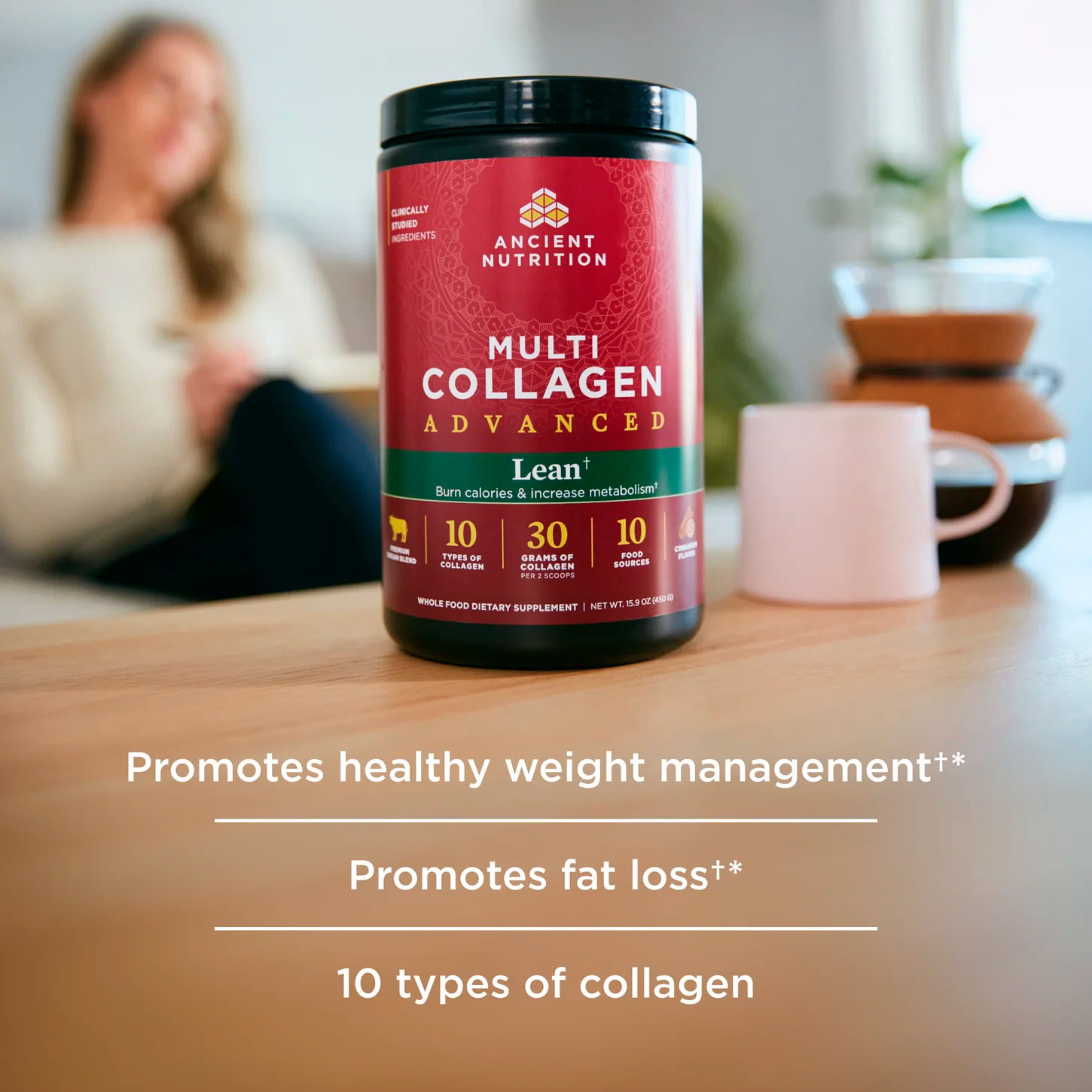 Ancient Nutrition, Multi Collagen Advanced Lean, Cinnamon, 30 g, 15.9 oz