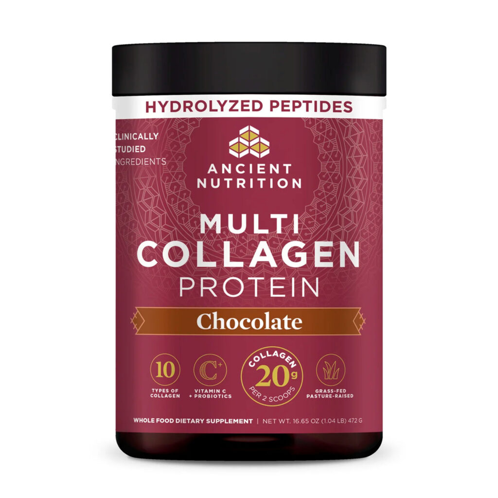 Ancient Nutrition, Multi Collagen Protein, Chocolate, 20 g, 1.04 lb
