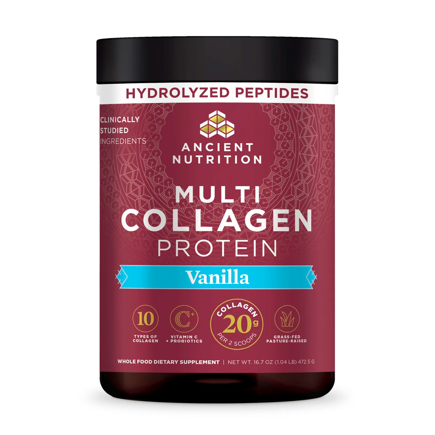 Ancient Nutrition, Multi Collagen Protein, Vanilla, 20 g, 1.04 lb Ancient Nutrition, Multi Collagen Protein, Vanilla, 20 g, 1.04 lb