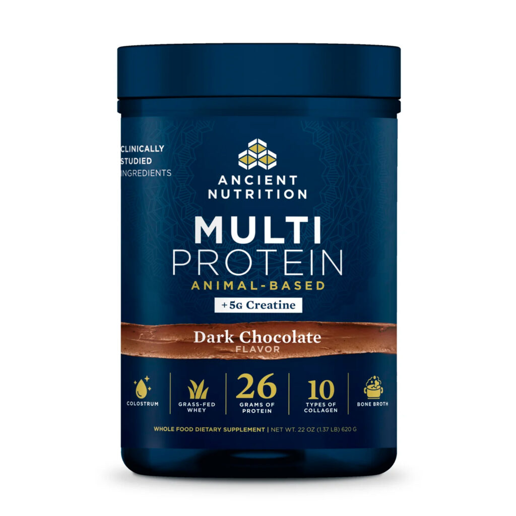 Ancient Nutrition, Multi Protein Animal Based + Creatine, Dark Chocolate, 26 g, 5 g, 1.37 lb