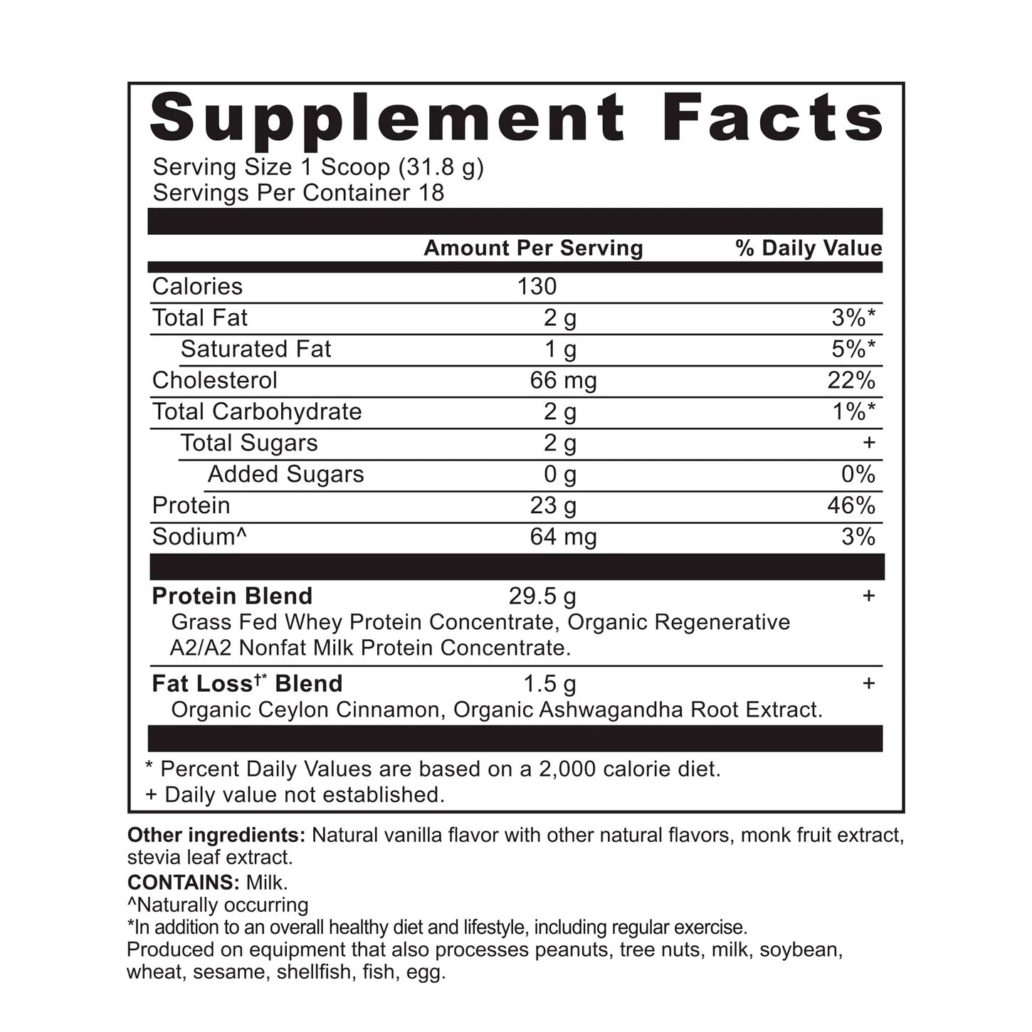 Ancient Nutrition, Whey Protein + Fat Loss Blend, Vanilla Cinnamon, 23 g, 1.26 lb