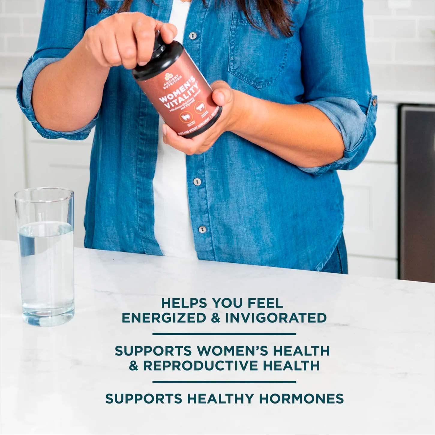 Ancient Nutrition, Women’s Vitality, 180 Caps