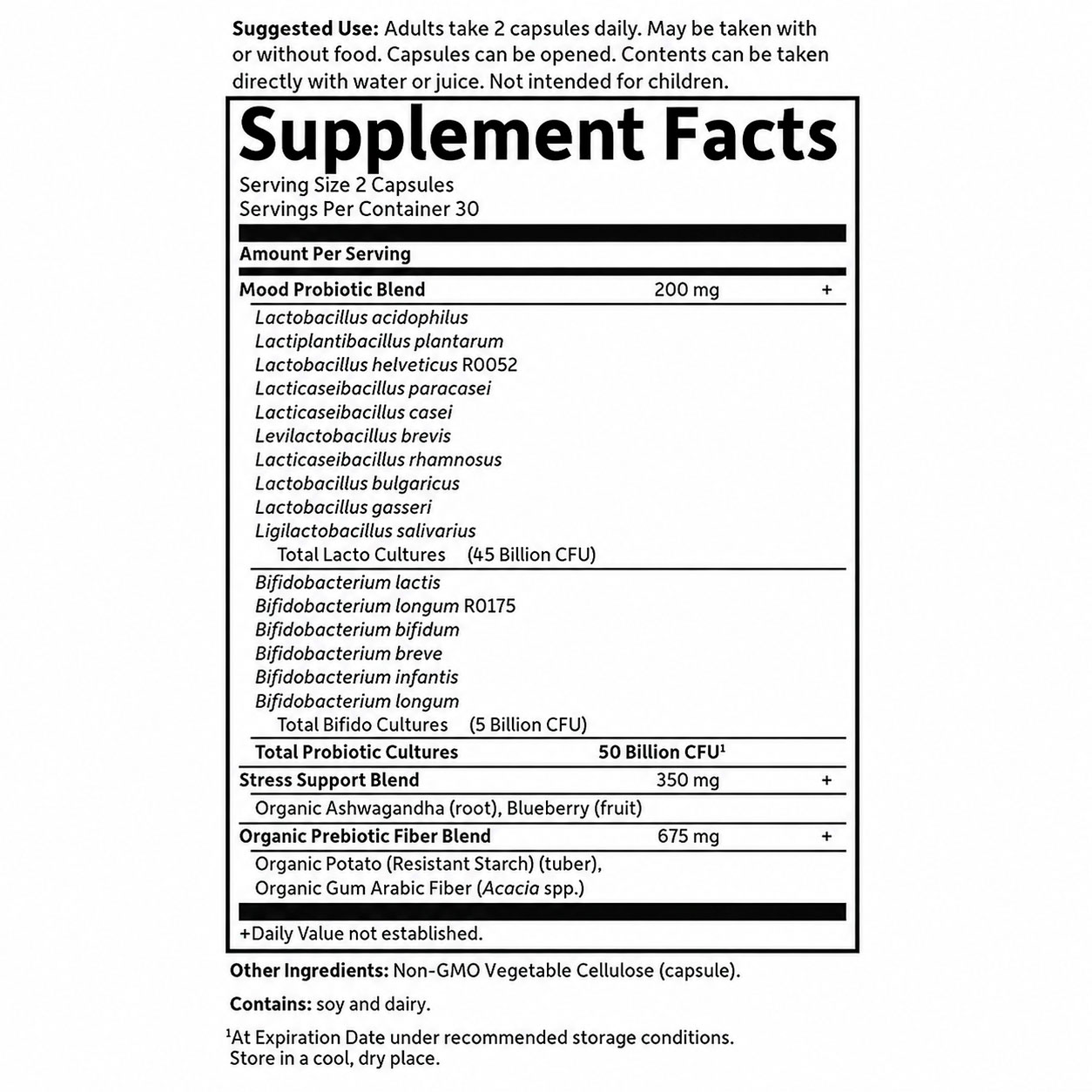 Garden of Life, Dr. Formulated Probiotics Mood+, 50 billion CFU, 60 Vegicaps