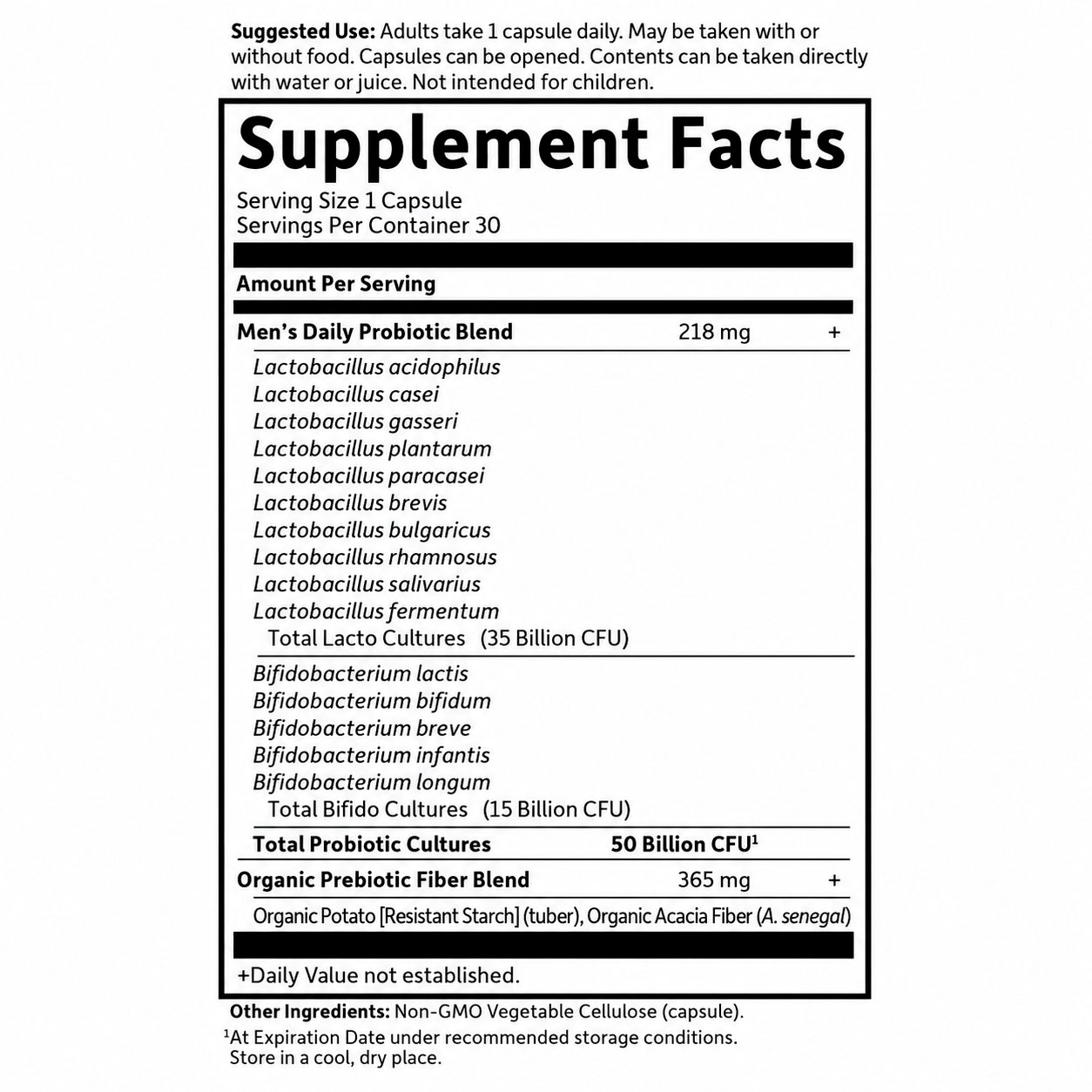 Garden of Life, Dr. Formulated Probiotics Once Daily Men’s, 50 billion CFU, 30 Vegicaps