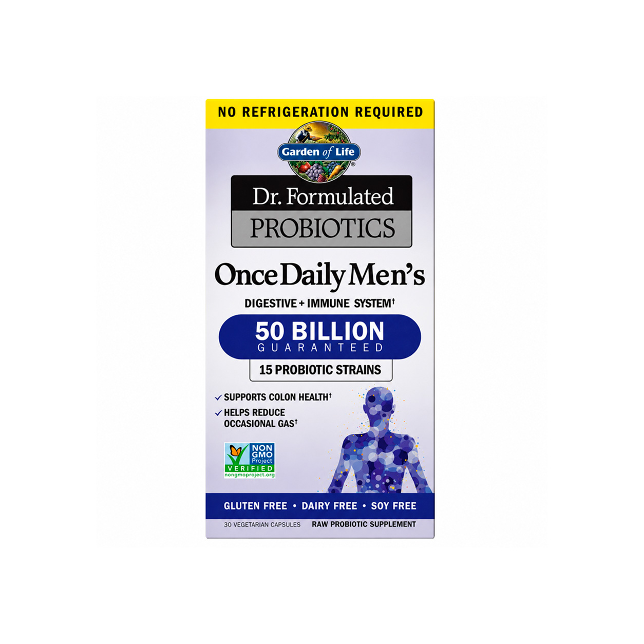 Garden of Life, Dr. Formulated Probiotics Once Daily Men's, 50 billion CFU, 30 Vegicaps