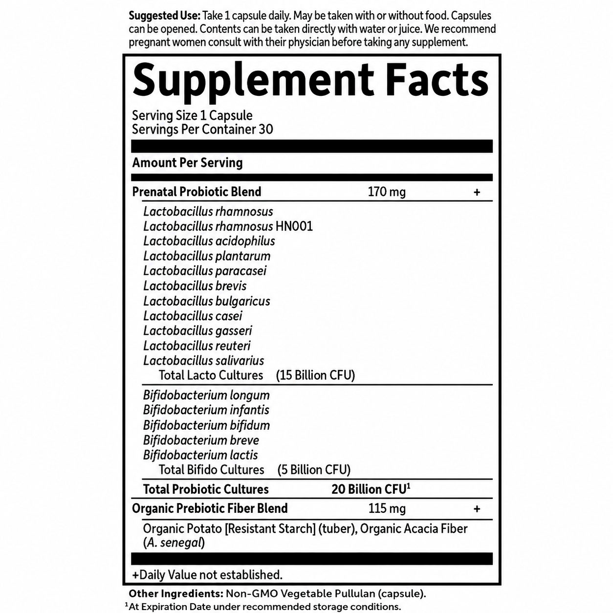 Garden of Life, Dr. Formulated Probiotics Once Daily Prenatal, 20 billion CFU, 30 Vegicaps