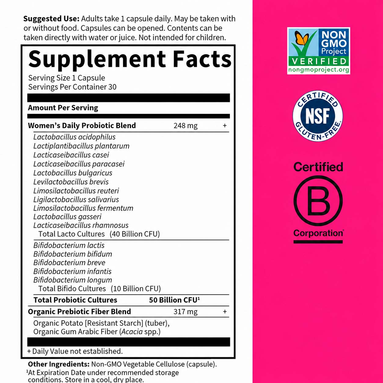 Garden of Life, Dr. Formulated Probiotics Once Daily Women’s, 50 billion CFU, 30 Vegicaps