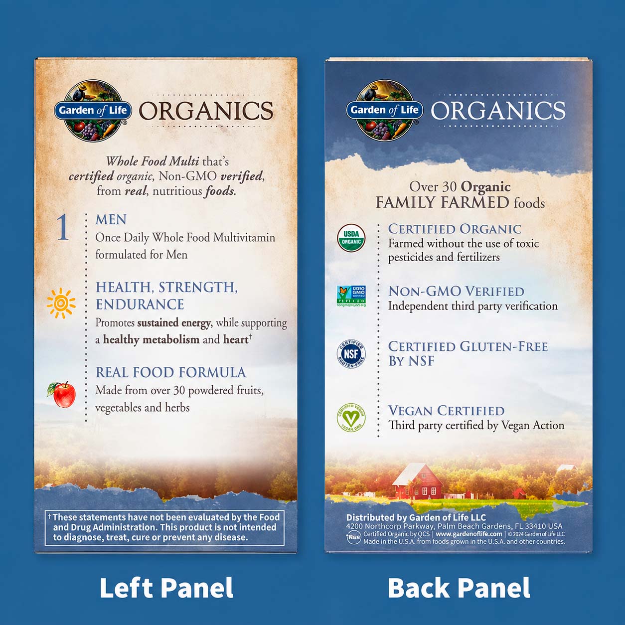 Garden of Life, Organics Men’s Once Daily, 60 Vegicaps