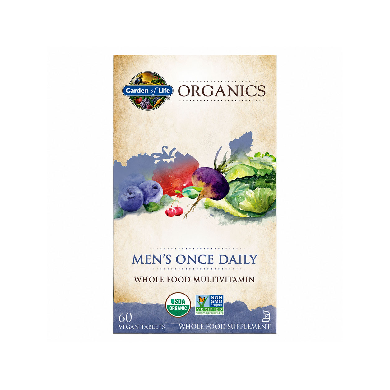 Garden of Life, Organics Men's Once Daily, 60 Vegicaps