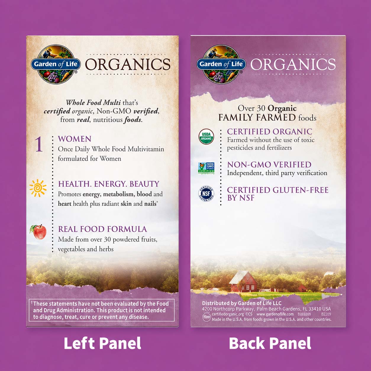 Garden of Life, Organics Women’s Once Daily, 60 Vegicaps