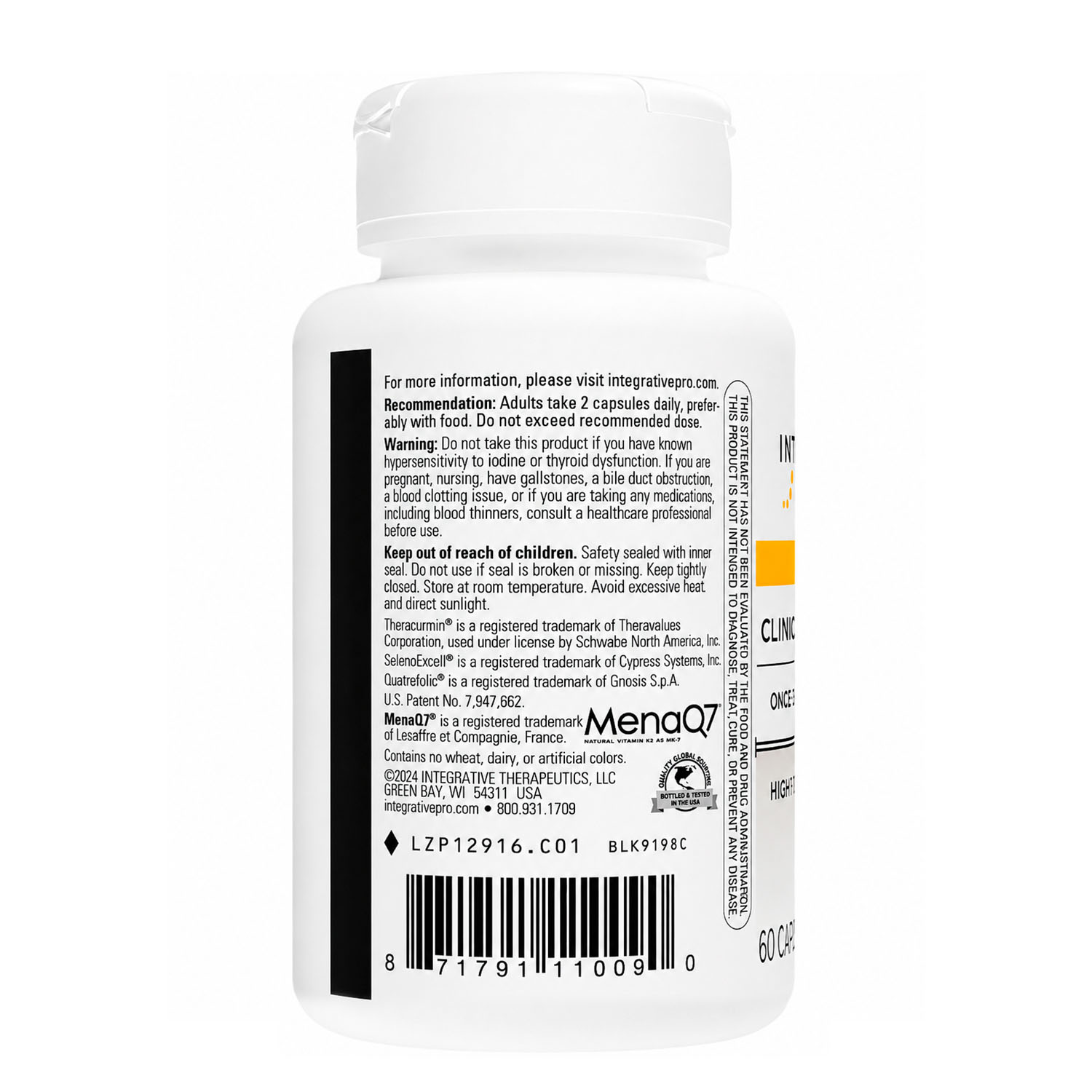 Integrative Therapeutics, Clinical Nutrients HP, 60 Caps