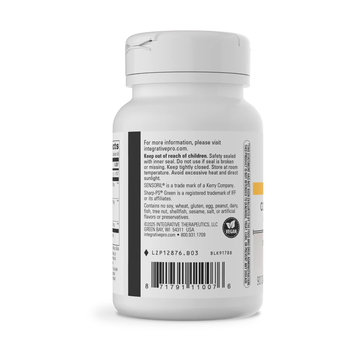 Integrative Therapeutics, Cortisol Manager Allergen Free, 90 Caps