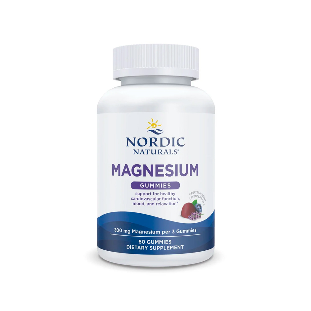 Nordic Naturals, Magnesium, Blueberry Lavender, 300 mg, 60 Gummies Nordic Naturals, Magnesium, Blueberry Lavender, 300 mg, 60 Gummies