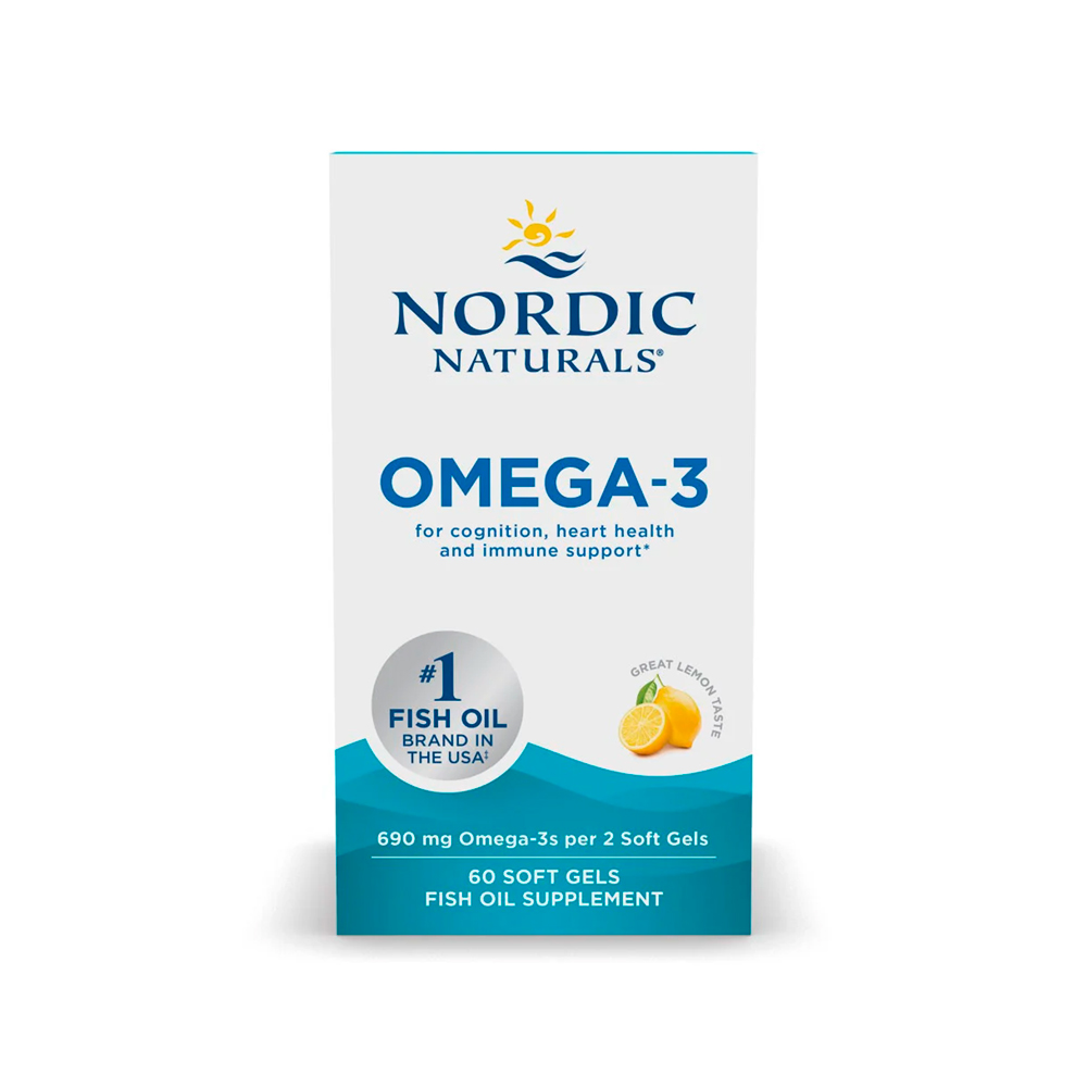 Nordic Naturals, Omega-3, Lemon, EPA 330 mg, DHA 220 mg, 60 Softgels