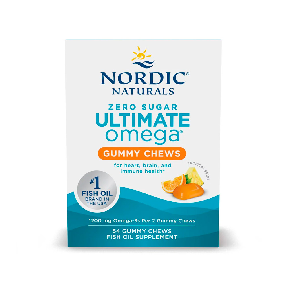 Nordic Naturals, Ultimate Omega Gummy Chews, Tropical Fruit, 1200 mg, 54 Gummies Nordic Naturals, Ultimate Omega Gummy Chews, Tropical Fruit, 1200 mg, 54 Gummies