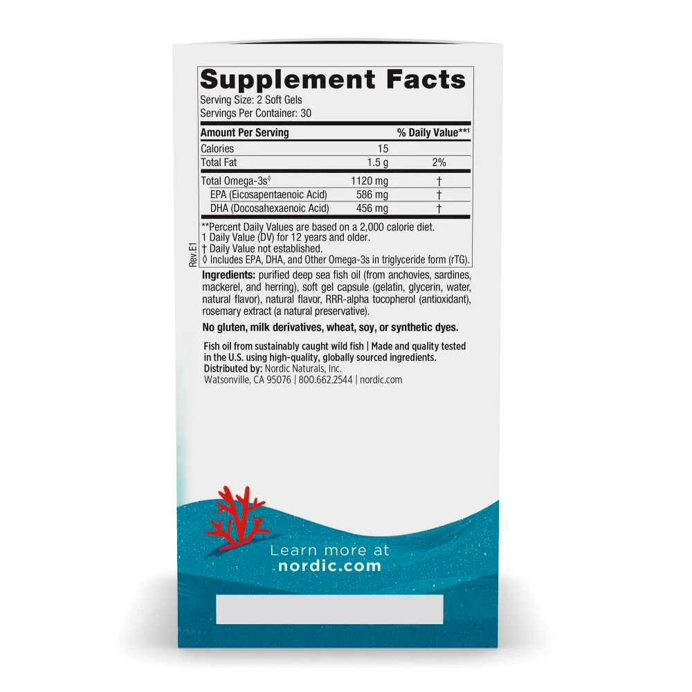 Nordic Naturals, Ultimate Omega TEEN, Strawberry, EPA 586 mg, DHA 456 mg, 60 Mini Softgels