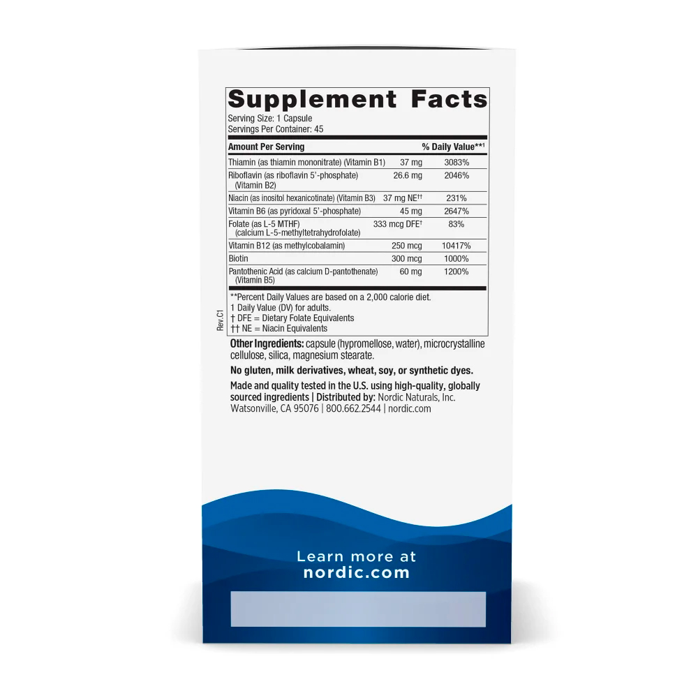 Nordic Naturals, Vitamin B Complex, 45 Caps
