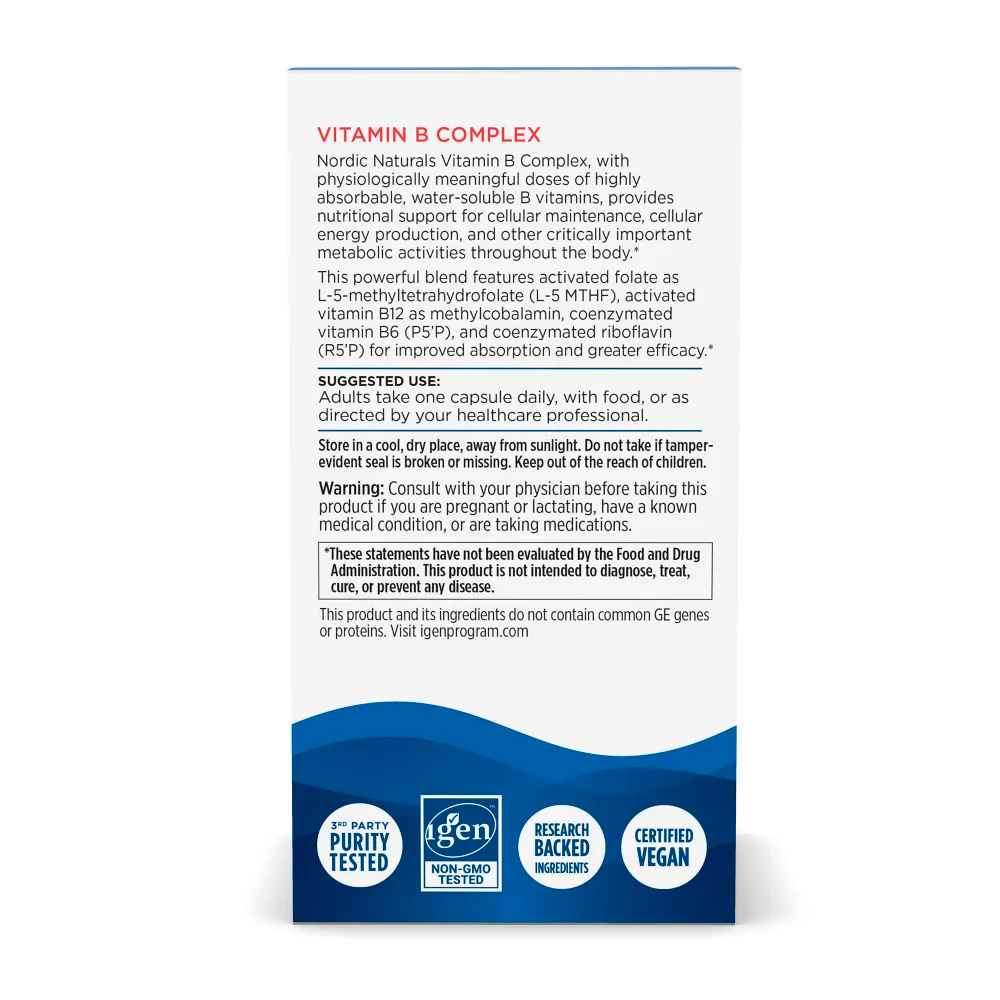 Nordic Naturals, Vitamin B Complex, 45 Caps