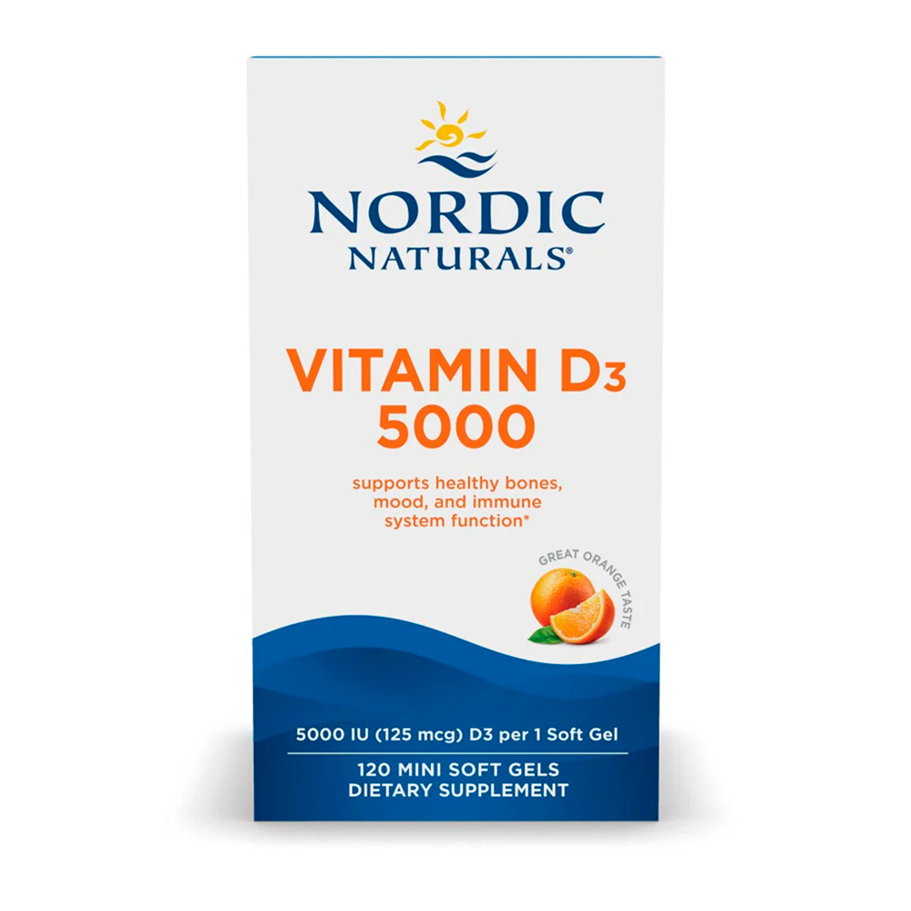 Nordic Naturals, Vitamin D3, 125 mcg (5000 IU), 120 Softgels