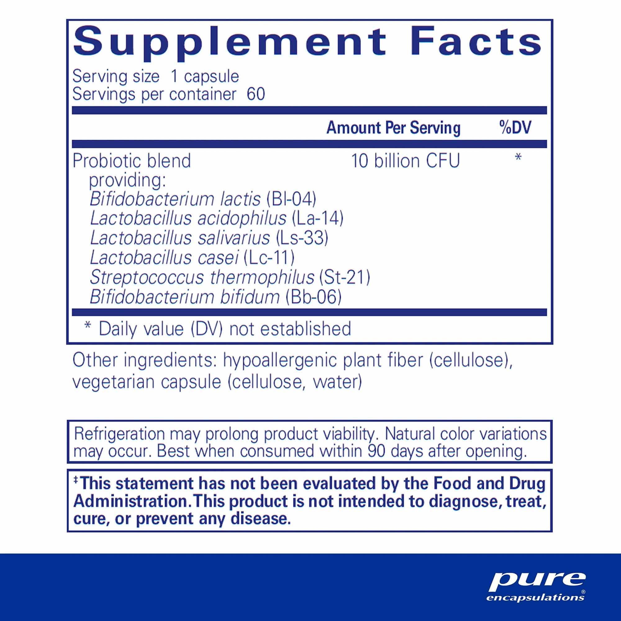 Pure Encapsulations, Probiotic G.I., 10 billion CFU, 60 Caps