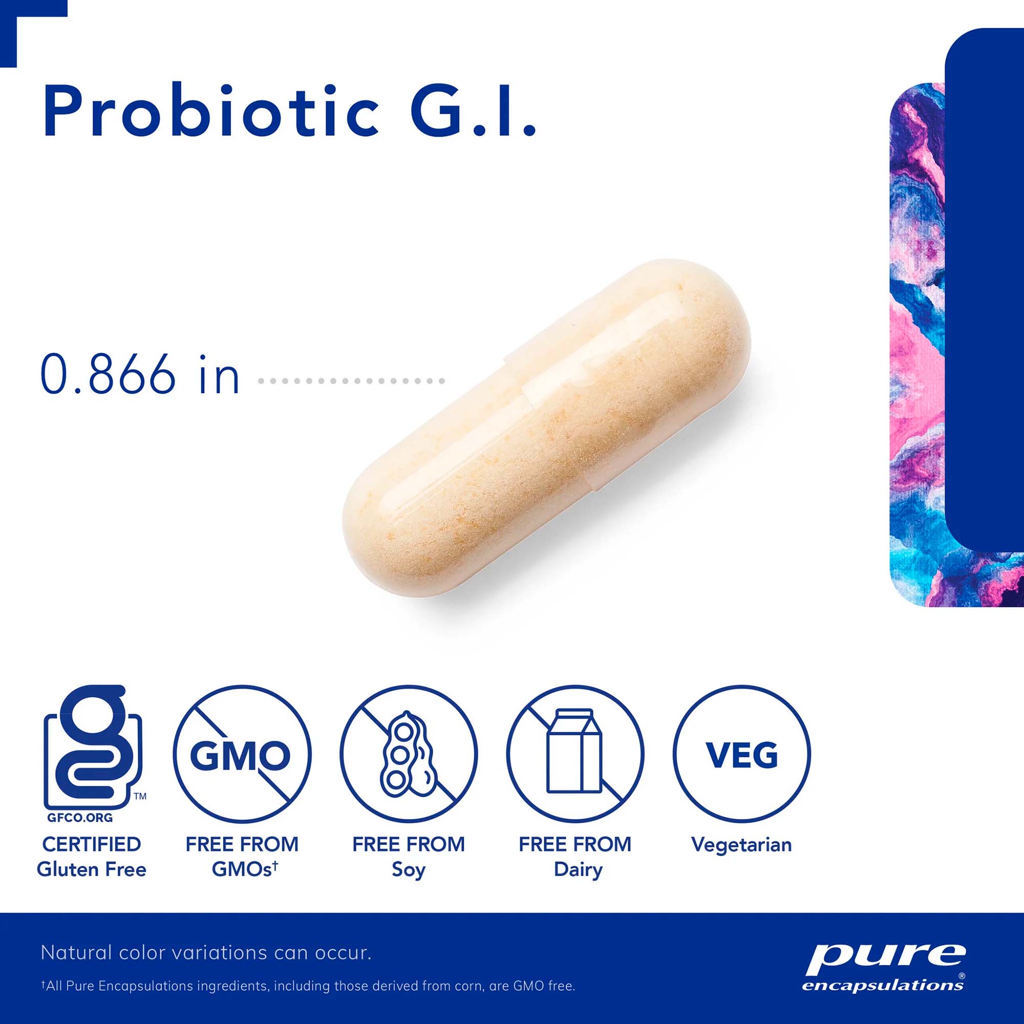 Pure Encapsulations, Probiotic G.I., 10 billion CFU, 60 Caps