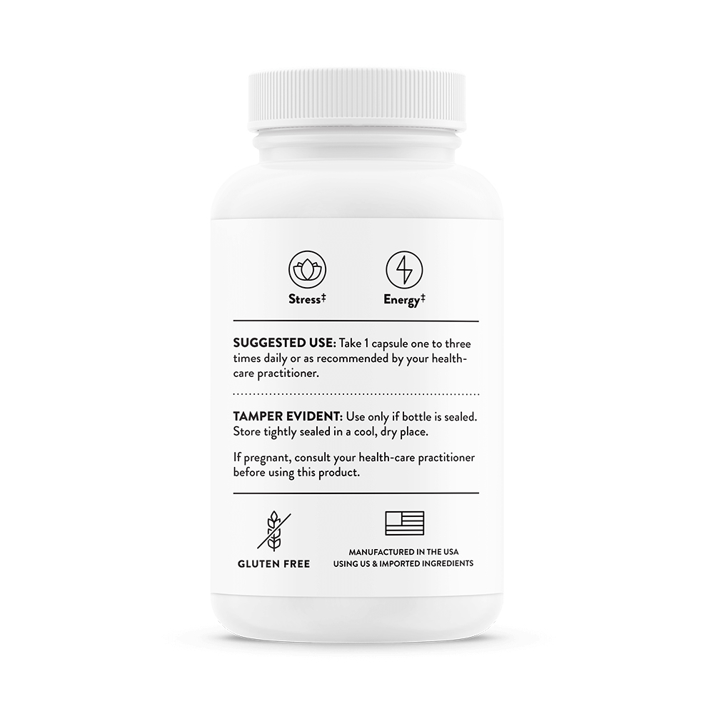 Thorne, Adrenal Cortex Bovine, 50 mg, 60 Caps