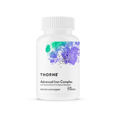 Thorne, Advanced Iron Complex with Vitamins B & C, 60 Caps