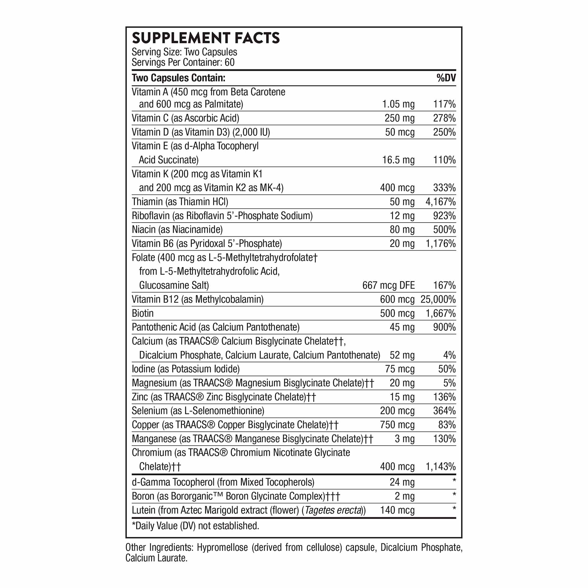 Thorne, Basic Nutrients 2 per Day, 120 Caps