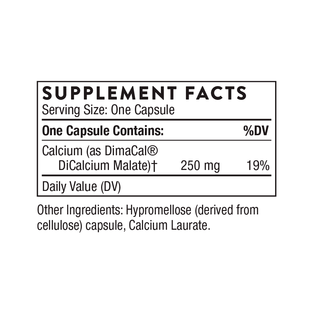 Thorne, Calcium Dicalcium Malate, 250 mg, 120 Caps