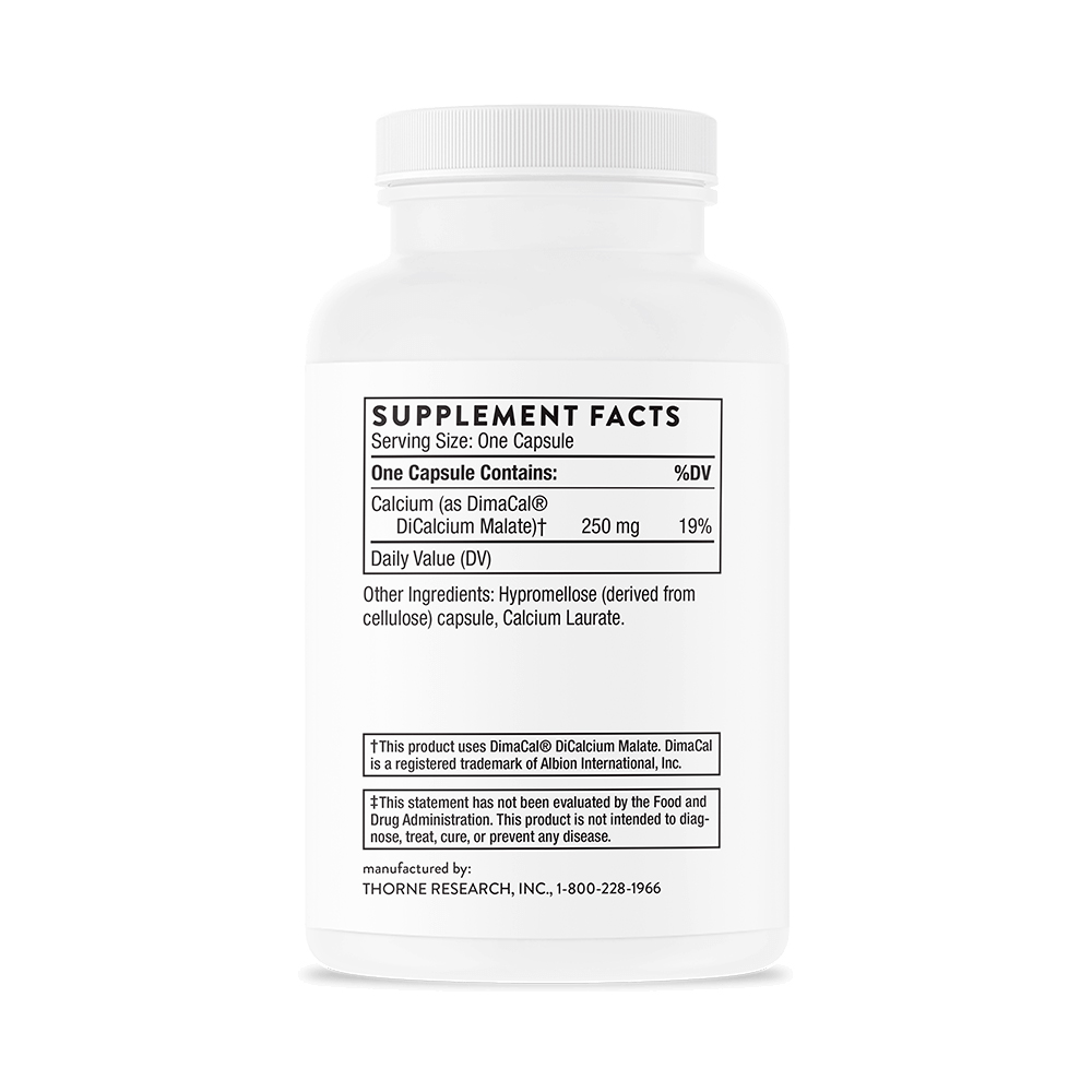 Thorne, Calcium Dicalcium Malate, 250 mg, 120 Caps