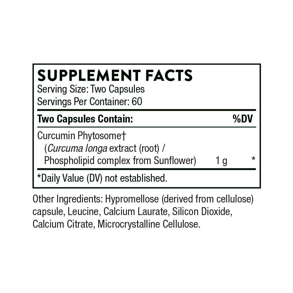 Thorne, Curcumin Phytosome NSF Certified for Sport, 1000 mg, 120 Caps