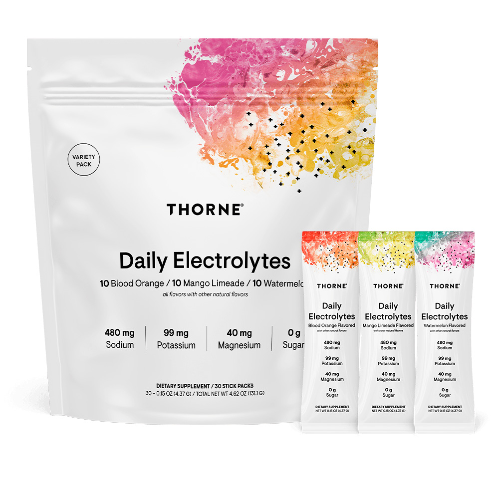 Thorne, Daily Electrolytes Variety Pack NSF Certified for Sport, 30 Packets Thorne, Daily Electrolytes Variety Pack NSF Certified for Sport, 30 Packets
