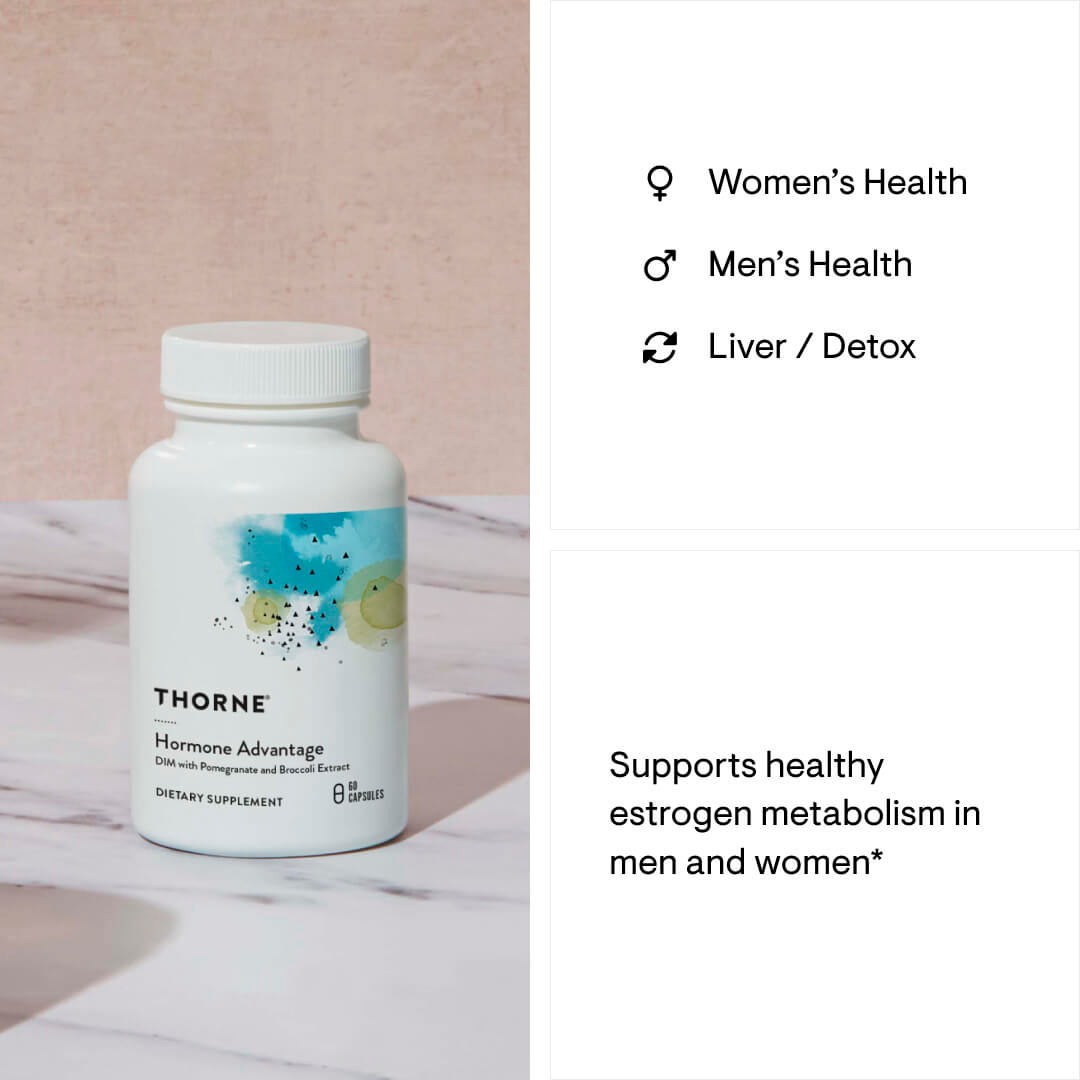 Thorne, Hormone Advantage DIM with Pomegranate and Broccoli, 60 Caps