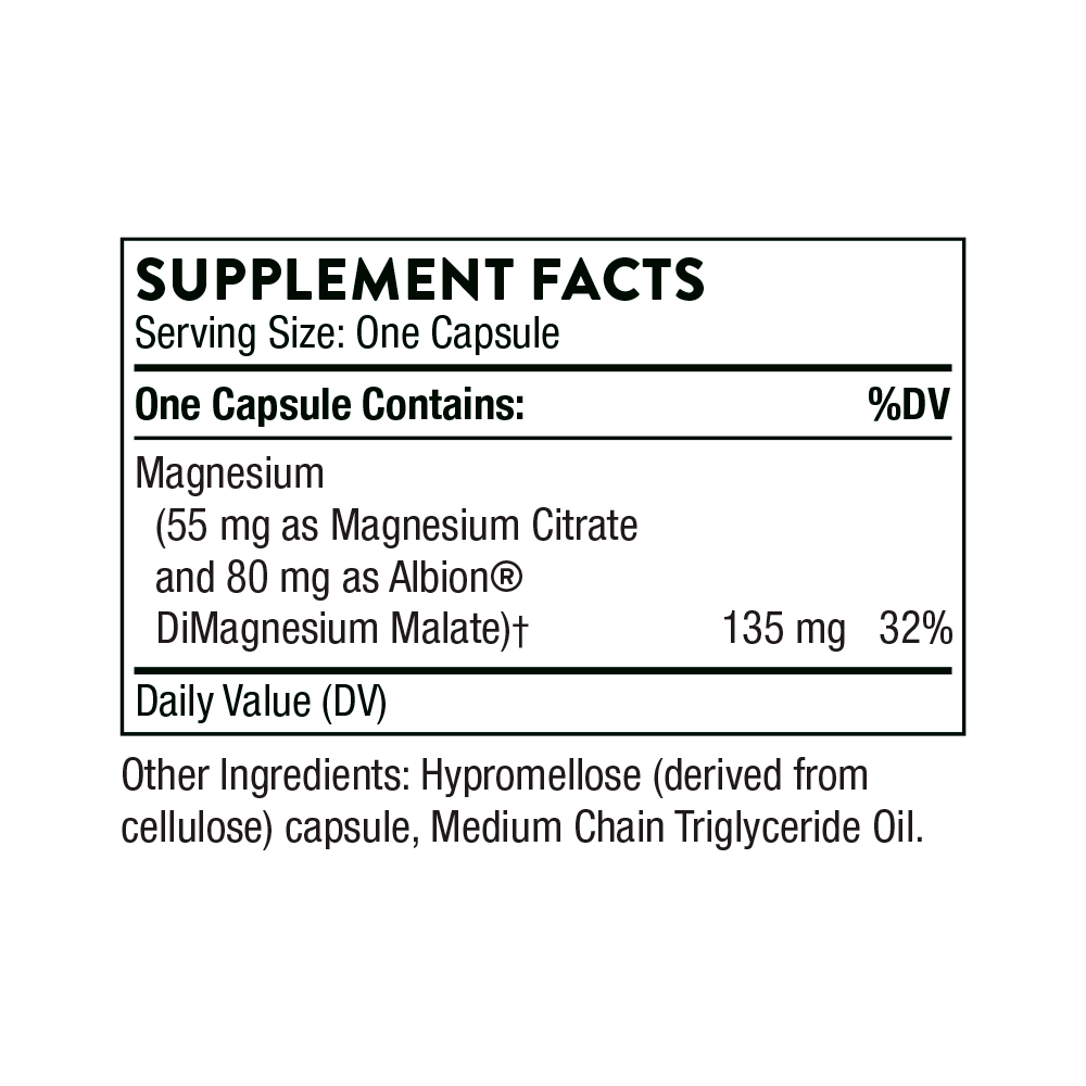 Thorne, Magnesium CitraMate, 135 mg, 90 Caps