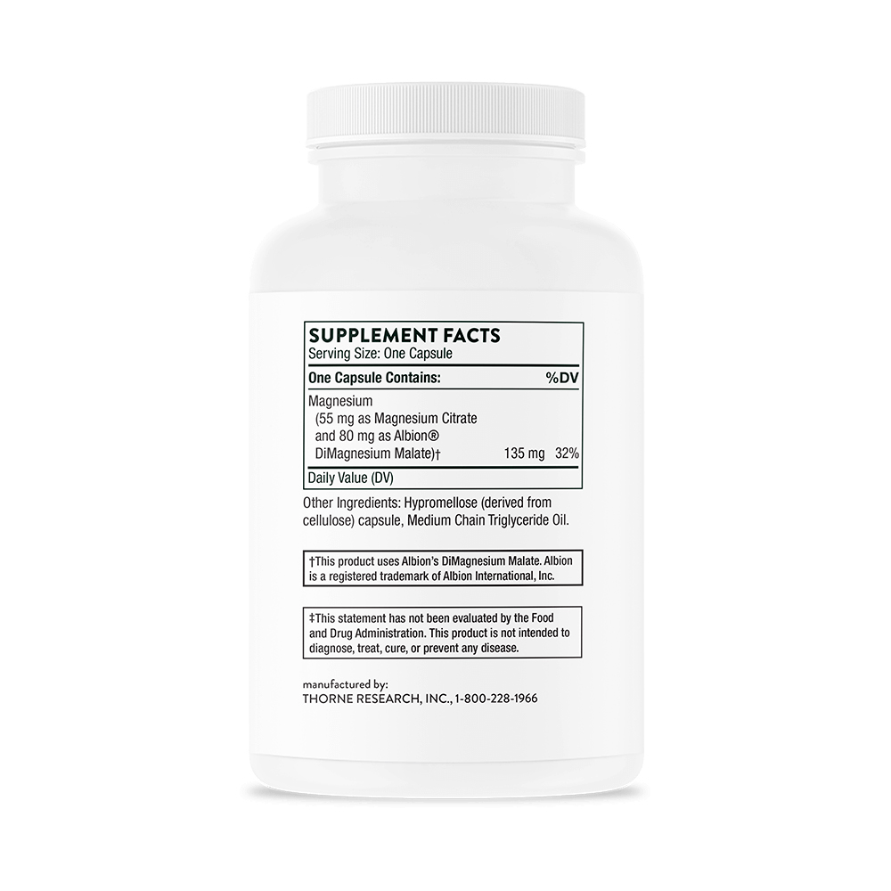 Thorne, Magnesium CitraMate, 135 mg, 90 Caps