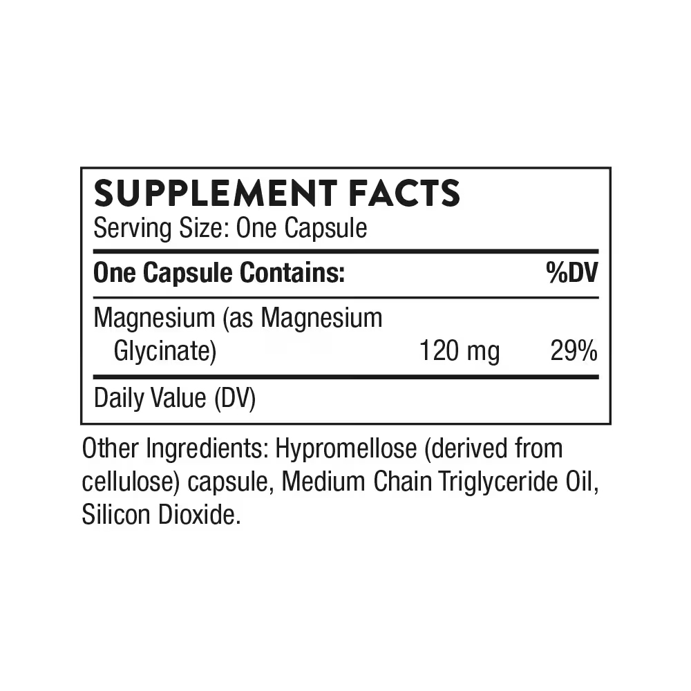Thorne, Magnesium Glycinate, 120 mg, 90 Caps