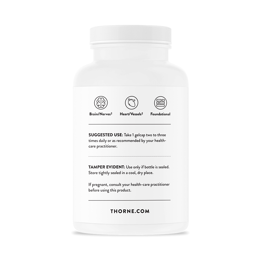 Thorne, Omega-3 with CoQ10, EPA 450 mg, DHA 180 mg, 90 Gelcaps