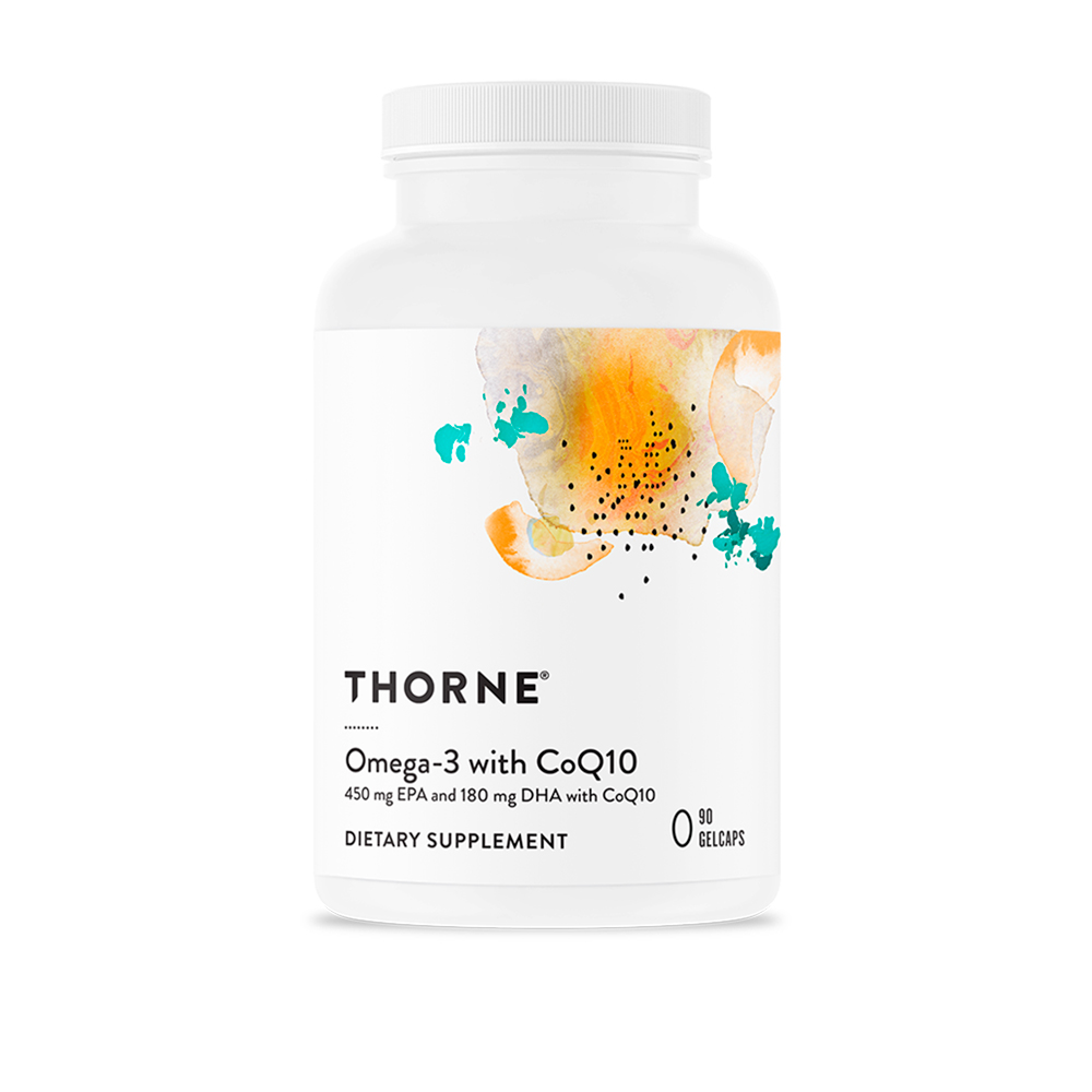 Thorne, Omega-3 with CoQ10, EPA 450 mg, DHA 180 mg, 90 Gelcaps