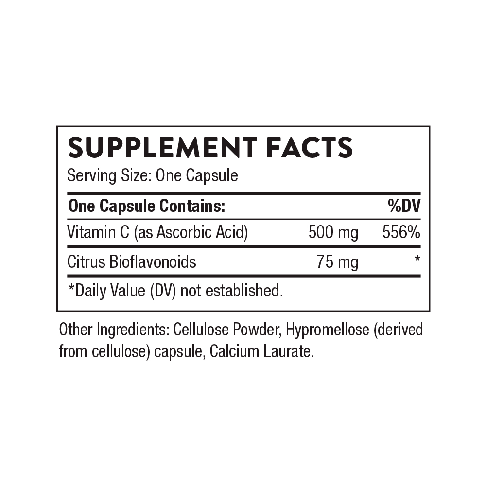 Thorne, Vitamin C with Flavonoids, 500 mg, 75 mg, 90 Caps