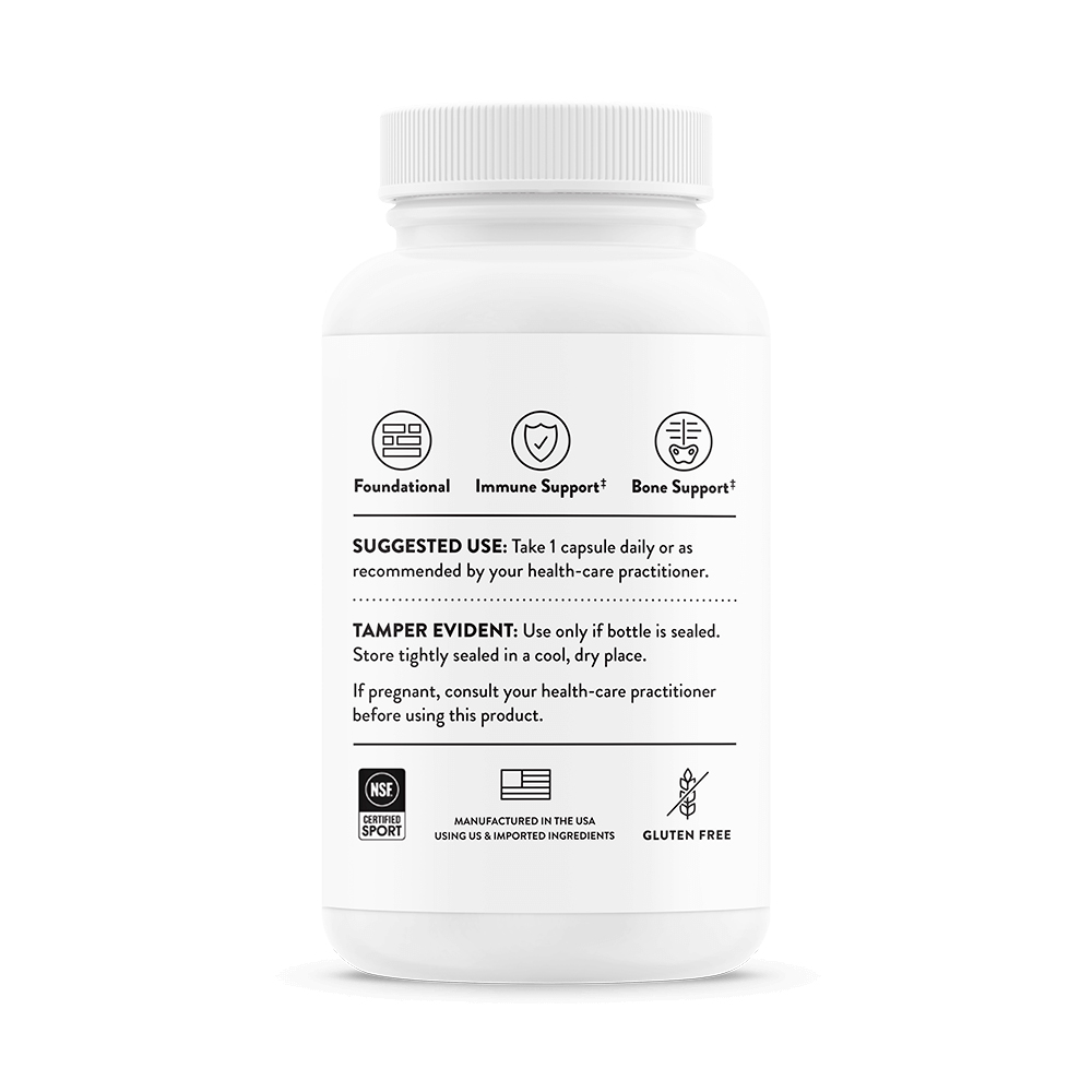 Thorne, Vitamin D-5,000 NSF Certified for Sport, 125 mcg (5000 IU), 60 Caps